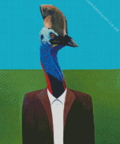 Mr Cassowary In Suit Diamond Painting