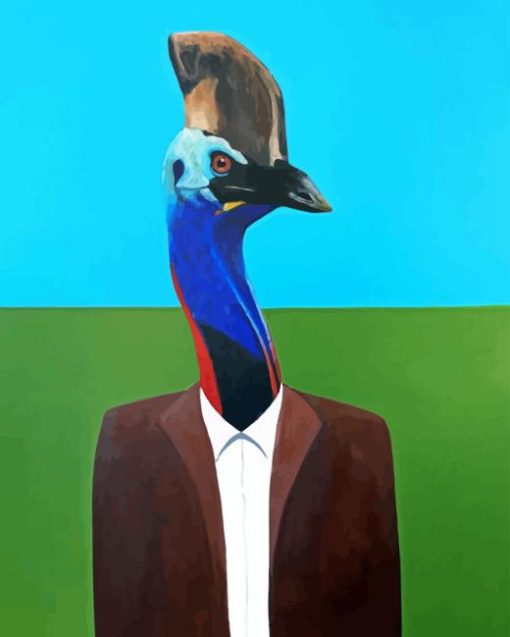 Mr Cassowary In Suit Diamond Painting