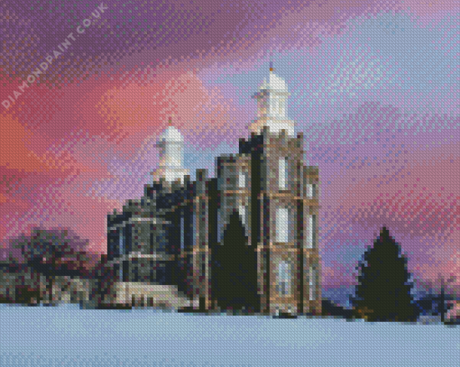 Logan Utah Temple Diamond Painting