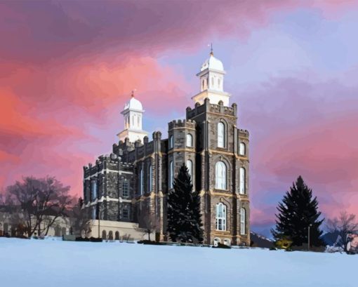 Logan Utah Temple Diamond Painting